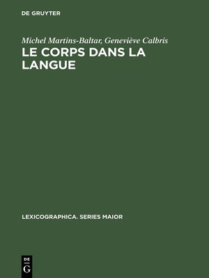 cover image of Le corps dans la langue